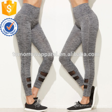 Graue hohe Taille Mesh Panel Leggings OEM / ODM Herstellung Großhandel Mode Frauen Bekleidung (TA7020L)